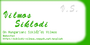 vilmos siklodi business card